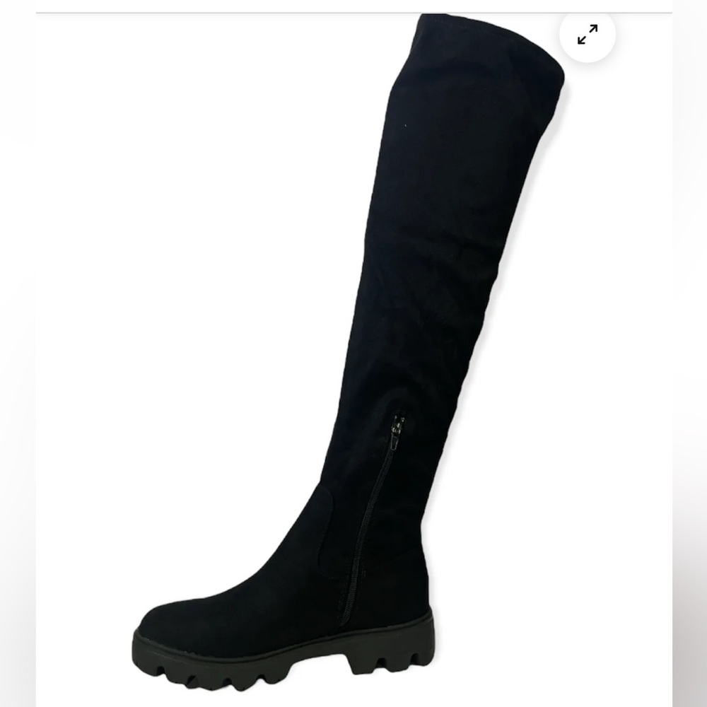 BAMBOO Black Force-12 over the knee boots Black Size 8